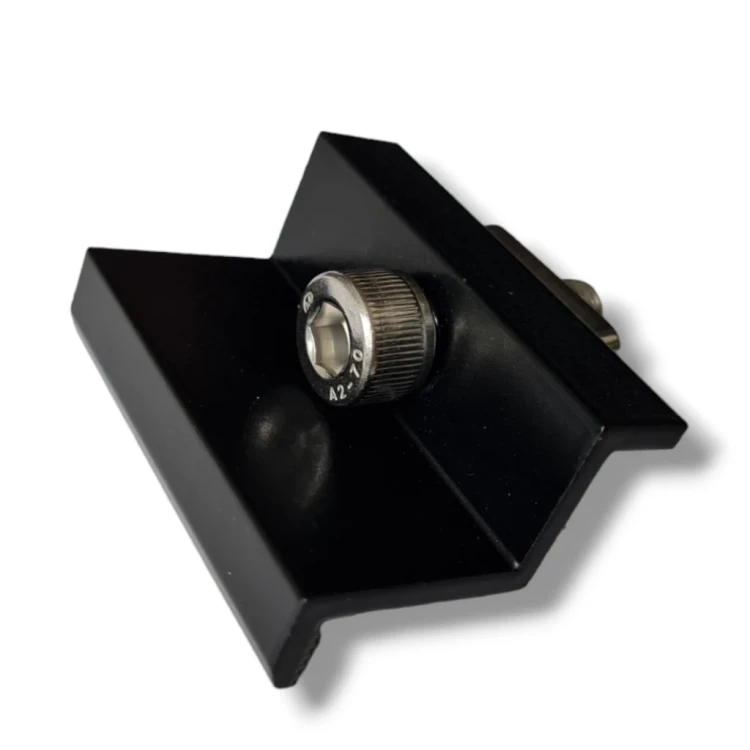 Klema dociskowa boczna 30 mm ze Śrubą i Wkładką - Malowany na czarno PV-03-23