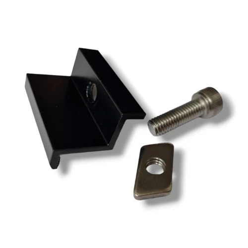 Klema dociskowa boczna 30 mm ze Śrubą i Wkładką - Malowany na czarno PV-03-23 (2)