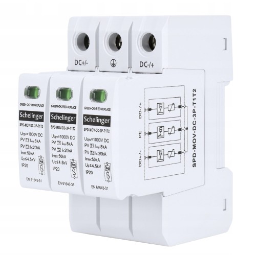 Schelinger Ogranicznik Przepięć 3P 8kA DC 1000V GPV-401-24