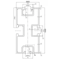 Profil aluminiowy 240cm 80x40 dla śruby sześciokątnej 90443 PV-01-37 (2)