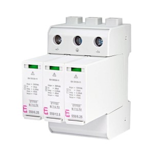 Ogranicznik przepięć ETI PV DC Typ 1+2 1100V 3-biegunowy 20kA 3,8kV