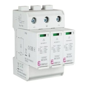Ogranicznik przepięć ETI PV DC Typ 1+2 1200V 3-biegunowy 12,5kA 4,4kV