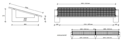 Poziomy System Balastowy Na Dach Płaski SE800 - 16 Szt. GPV-600-01 (2)