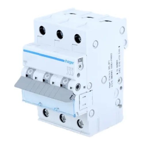 Hager Wyłącznik Nadprądowy C 20A 3P 6kA GPV-401-52