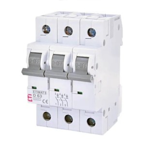 Wyłącznik nadprądowy ETI 3-biegunowy B 16A 6kA ETIMAT6