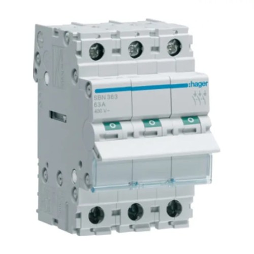 Hager Rozłącznik Izolacyjny 3-Fazowy 3P 63A 400V AC GPV-401-69