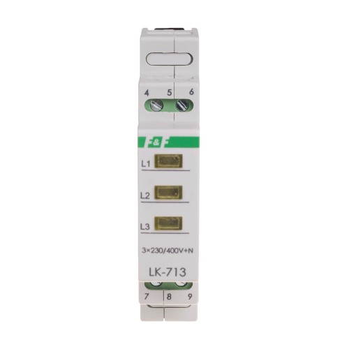 F&F Filipowski Lampka Sygnalizacyjna Kontrolna 3×230 V+N 3xLed 3 Kolory GPV-401-82
