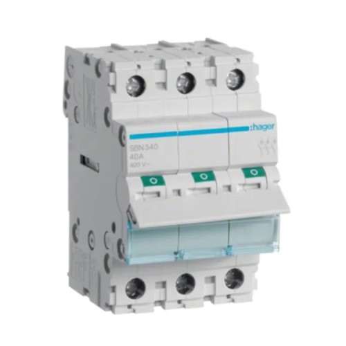 Hager Rozłącznik Izolacyjny 3-Fazowy 3P 40A 400V AC GPV-401-95
