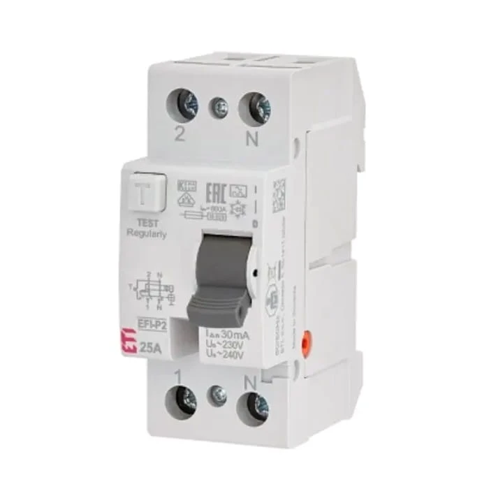 ETI Wyłącznik Różnicowoprądowy 2P 25A 30mA Typ AC GPV-401-104