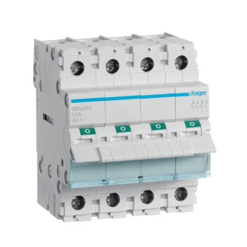 Hager Rozłącznik Izolacyjny 3-Fazowy 4P 63A 400V AC GPV-401-106