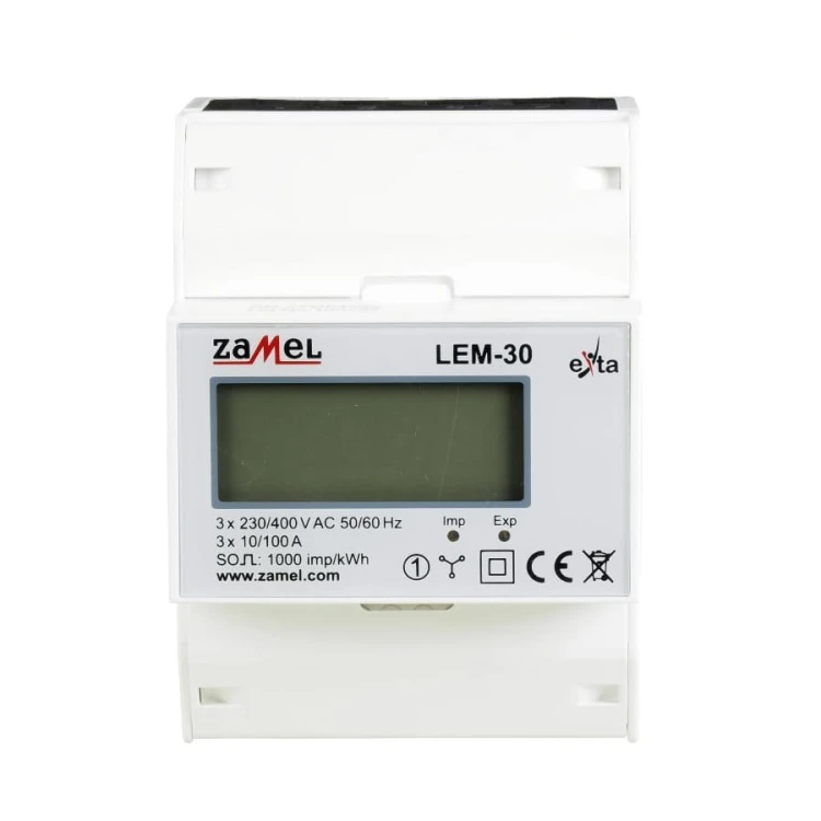 Zamel Licznik Energii Elektrycznej 3-Fazowy 100A LCD GPV-401-109