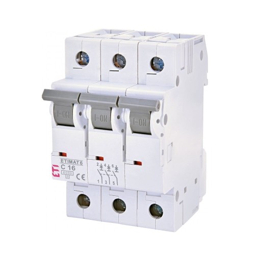 ETI Wyłącznik Nadprądowy C 16A 3P 6kA GPV-401-118