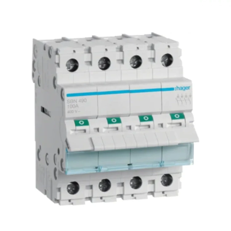 Hager Rozłącznik Izolacyjny 3-Fazowy 4P 100A 400V AC GPV-401-120