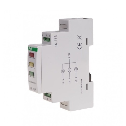 F&F Filipowski Lampka Sygnalizacyjna Kontrolna 3×230V+N 3xLed GPV-401-121 (2)