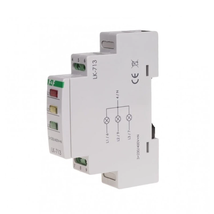 F&F Filipowski Lampka Sygnalizacyjna Kontrolna 3×230V+N 3xLed GPV-401-121 (2)