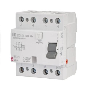 ETI Wyłącznik Różnicowoprądowy 4P 40A 100mA Typ AC