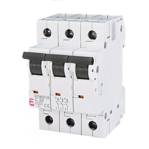 ETI Wyłącznik Nadprądowy C 25A 3P 10kA GPV-401-133