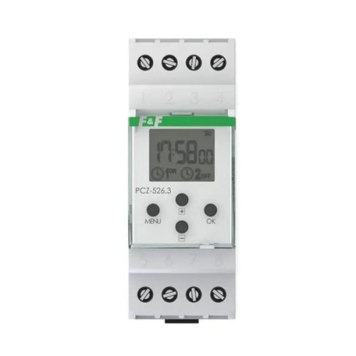 F&F Filipowski Zegar Sterujący 32x1P I=2x16A 24÷264V AC/DC 2 Moduły GPV-401-166