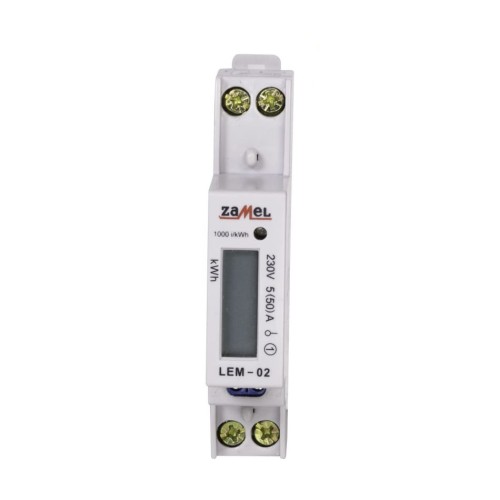 Zamel Licznik Energii Elektrycznej 1-Fazowy LCD 50A 1-MOD GPV-401-184