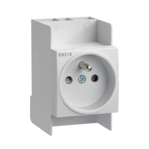 Hager Gniazdo Na Szynę DIN 10-16A 250V Wtykowe Z Bolcem Uziemiającym GPV-401-193