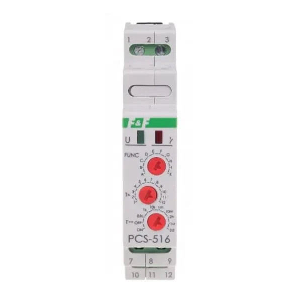 F&F FILIPOWSKI Przekaźnik czasowy 10-funkcyjny PCS-516UNI GPV-401-217 (2)