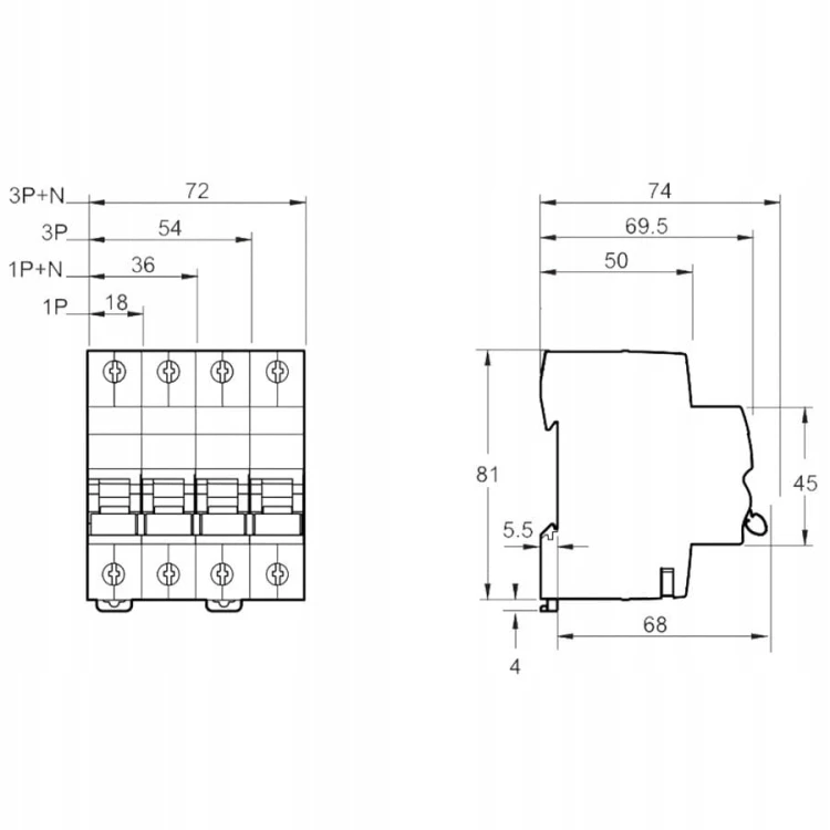 Schneider Electric Wyłącznik nadprądowy B 16A 1P 6kA iC60N Acti9 GPV-401-220 (3)