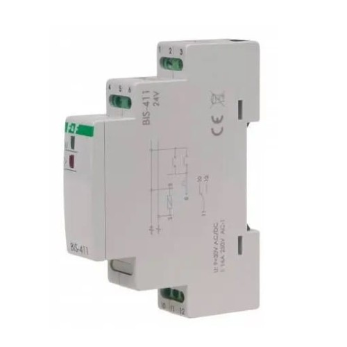 F&F Filipowski Przekaźnik bistabilny na szynę 16A BIS-411-24V GPV-401-222