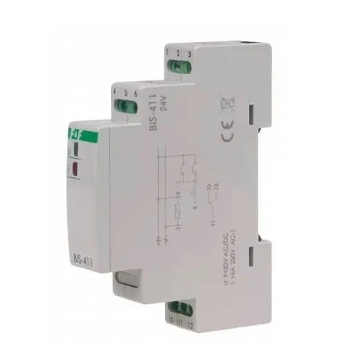 F&F Filipowski Przekaźnik bistabilny na szynę 16A BIS-411-24V GPV-401-222