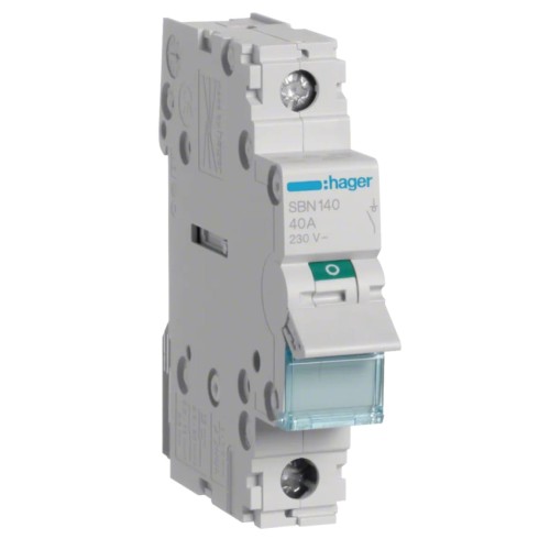 Hager Rozłącznik izolacyjny 1-fazowy 1P 40A 230V AC GPV-401-227