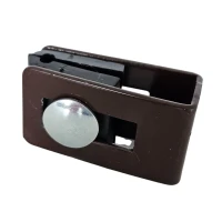 Obejma uniwersalna do paneli ogrodzeniowych brązowa z dystansem Fi4 mm śrubą M8x25 mm