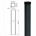 Słupek ogrodzeniowy 80x80x2 mm, długość 2,4 m, szary antracyt RAL 7016 GPV-700-73 (3)