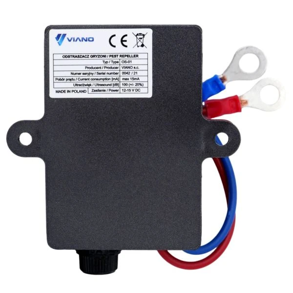 Odstraszacz ultradźwiękowy kun i gryzoni Viano Uno 12V DC 200m 120° PV-400-34 (3)