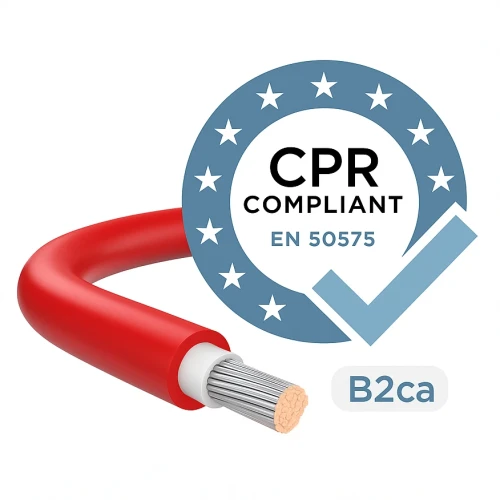Przewód do instalacji fotowoltaicznych H1Z2Z2-K klasa B2 (CPR) Czerwony 4mm NIEPALNY 000-113 (2)
