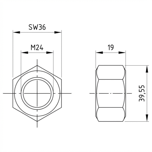 Nakrętka sześciokątna M24 DIN 934 A4-80 000-075 (2)