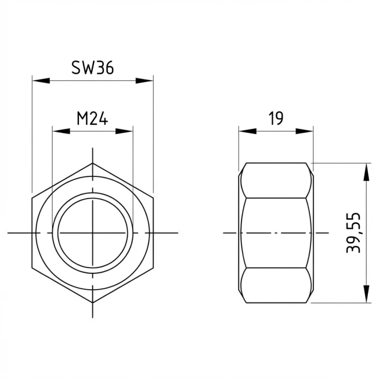 Nakrętka sześciokątna M24 DIN 934 A4-80 000-075 (2)