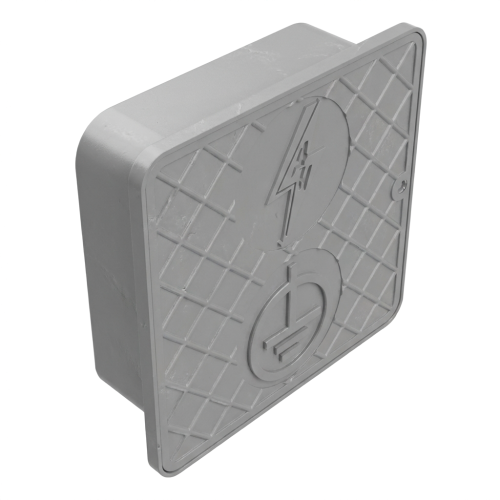 Skrzynka kontrolna ścienna 150x150x55mm szara z tworzywa 000-176 (1)