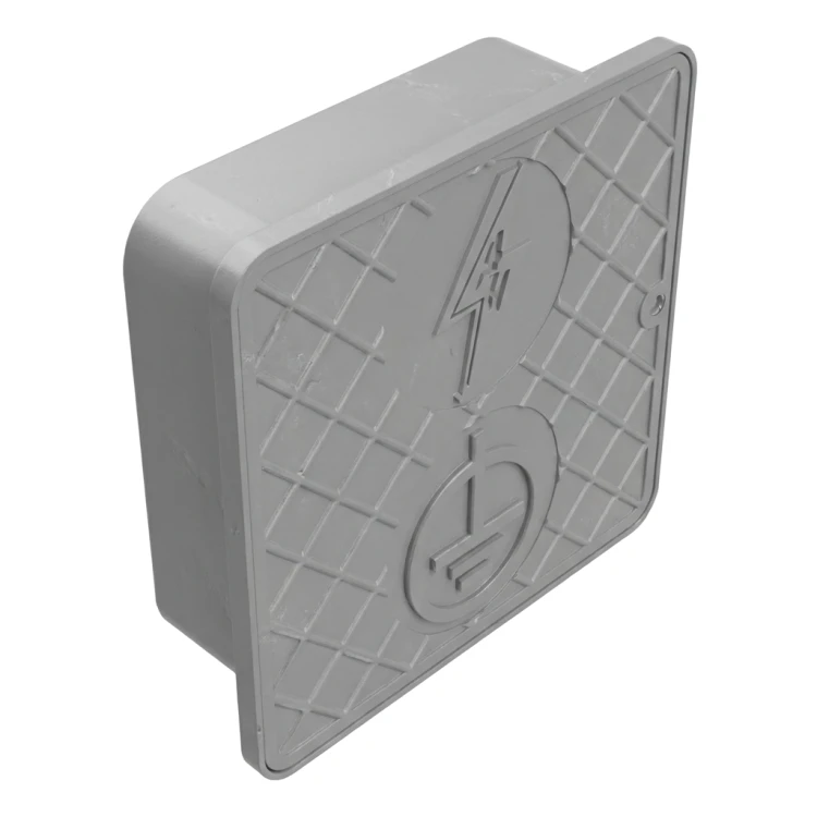Skrzynka kontrolna ścienna 150x150x55mm szara z tworzywa 000-176 (1)