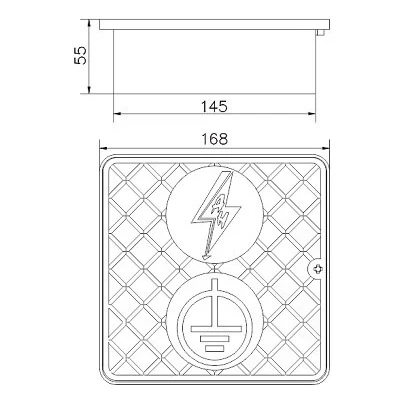 Skrzynka kontrolna ścienna 150x150x55mm szara z tworzywa 000-176 (2)