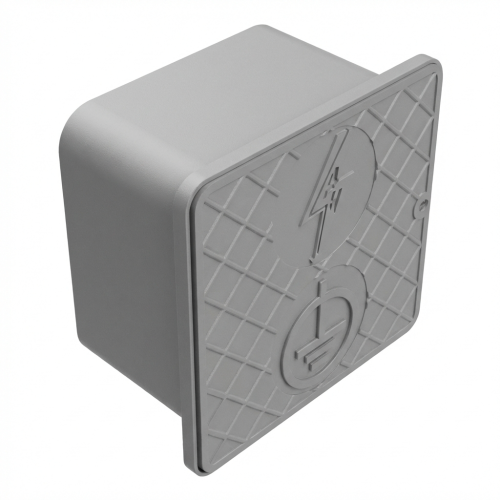 Skrzynka kontrolna ścienna 150x150x100mm z tworzywa szara 000-173 (1)
