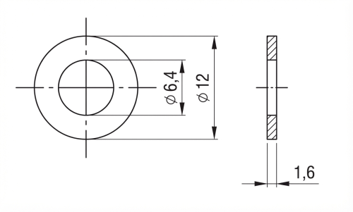 Podkładka M6 DIN 125 A2 140 HV 6.4 - 1000 sztuk 000-078 (2)