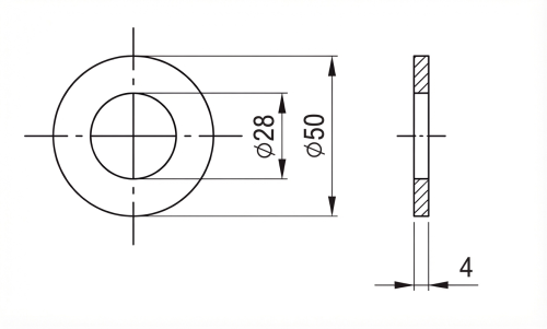 Podkładka M27 DIN 125 A2 140 HV 28 - 50 sztuk 000-167 (2)