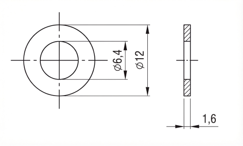Podkładka M6 DIN 125 A4 140 HV 6,4 - 1000 sztuk 000-174 (2)