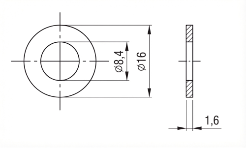 Podkładka M8 DIN 125 A4 140 HV 8,4 000-198 (2)
