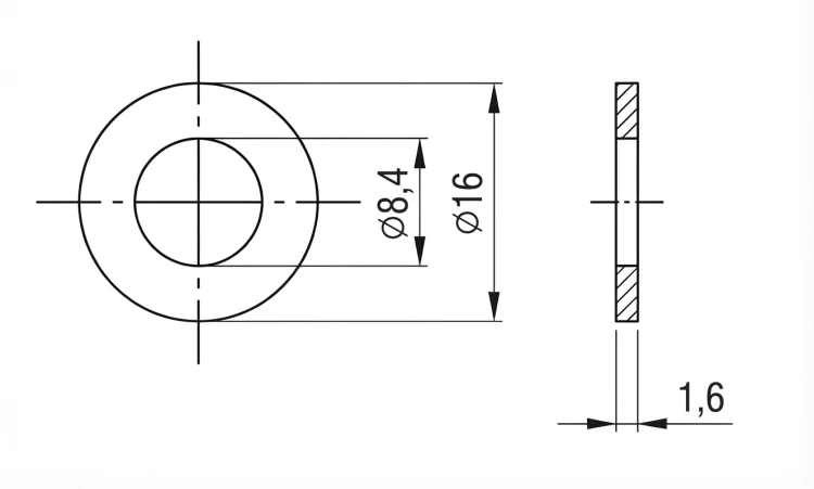 Podkładka M8 DIN 125 A4 140 HV 8,4 000-198 (2)