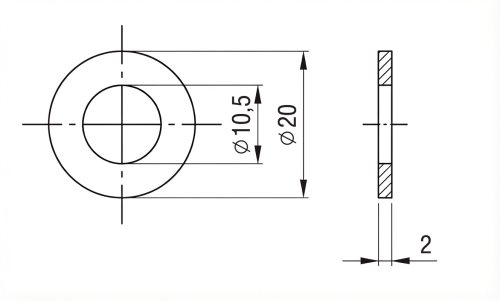 Podkładka M10 DIN 125 A4 140 HV 10,5 000-199 (2)
