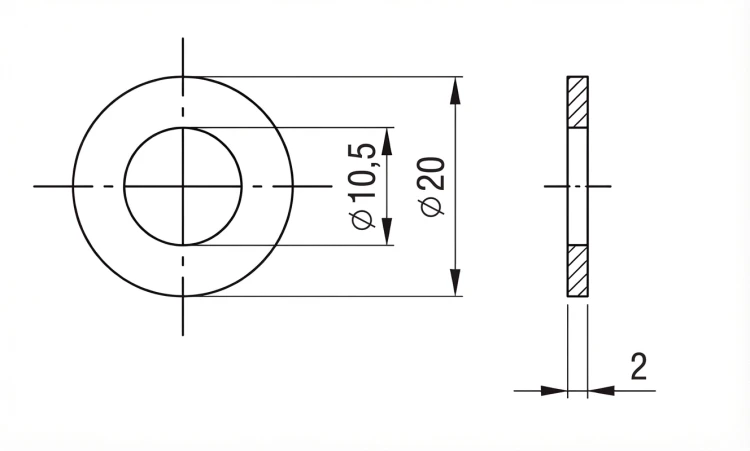 Podkładka M10 DIN 125 A4 140 HV 10,5 000-199 (2)