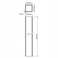 Słupek ogrodzeniowy 100x100x3 mm, długość 2,2 mb, czarny RAL 9005 000-191 (3)