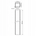 Słupek ogrodzeniowy 100x100x2 mm, długość 2,0 mb, ocynkowany 000-185 (3)