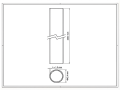 Słupek ogrodzeniowy Fi 42,4x1,2, długość 2,3 mb, czarny RAL 9005 000-218 (2)