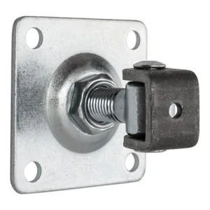 Zawias regulowany z szyldem M20 100x100x4 mm do bram i furtek